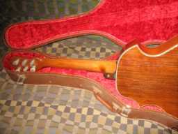 Kay Kraft Stomberg-Voisinet Venetian Model B 1930's w-vintage brown-chipboard case neck rear.jpg
